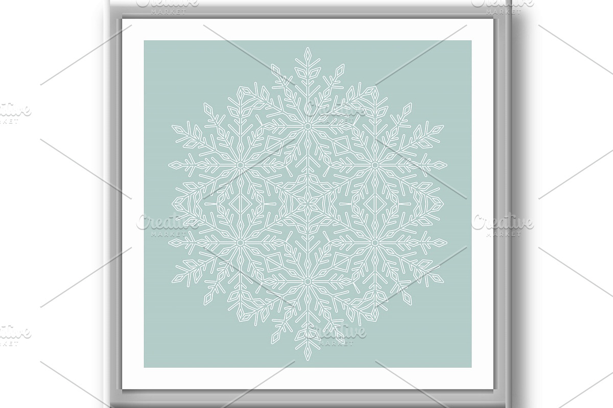 Round Vector Snowflake With Abstract, an Object Graphic by FineArtStudio (Photo 3 of 3)