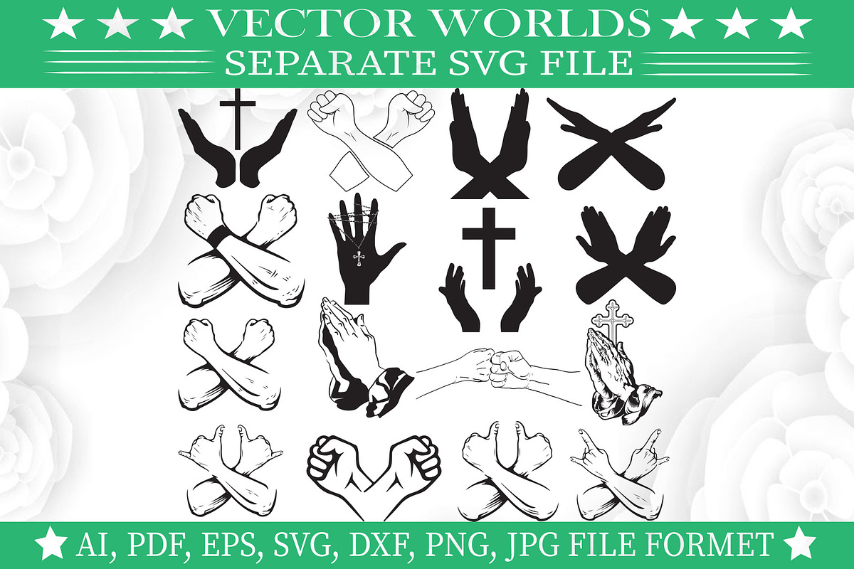 Cross Hand Svg, Cross, Hands Svg, an Object Graphic by VectorWorlds (Photo 2 of 3)