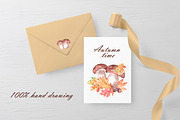 Autumn time watercolor set., a Seasonal Illustration by SabinaWatercolorArt (Thumbnail 13 of 16)