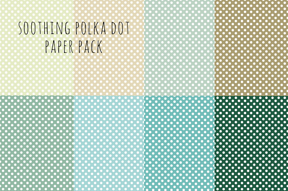 Soothing Polka Dot Paper Pack preview 2
