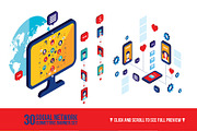 30 Social network infographic banner, a Person Illustration by Anttoniu (Thumbnail 1 of 4)
