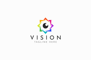 Geometric Eye Logo Vision Creativity, a Branding & Logo Template by Signatoro