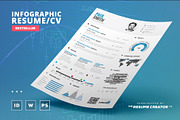 Infographic Resume/Cv Template Vol.1, a Resume Template by TheResumeCreator (Thumbnail 1 of 9)