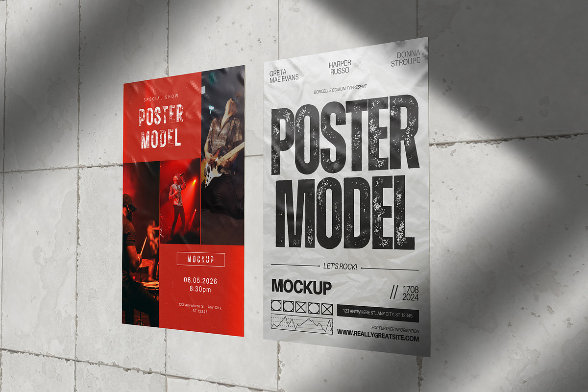 Poster Model mockup, an Advertising Mockup by Twins_studio926 (Photo 5 of 5)