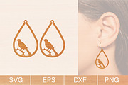 Bird Earrings Laser Cut SVG Bundle, an Object Graphic by jannatulpakhi (Thumbnail 5 of 8)