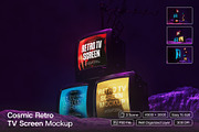 Stacked Retro CRT TV Screen Mockup, an Advertising Mockup by herutage (Thumbnail 1 of 4)