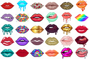 Lips Clipart, a Decorative Illustration by Forhadx5 (Thumbnail 4 of 11)