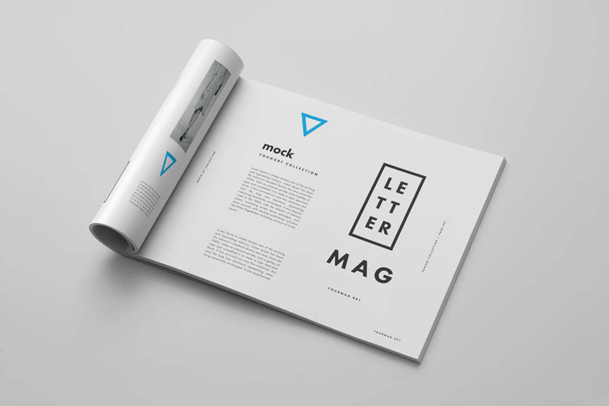 US Letter Magazine Mock-up, a Books & Magazine Mockup by Yogurt86 (Photo 2 of 9)