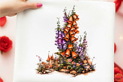 Whimsical Easter Foxglove Clipart, an Illustration by designcity5 (Thumbnail 5 of 5)