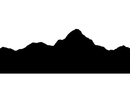 Mountains silhouettes landscape, an Illustration by the8monkey