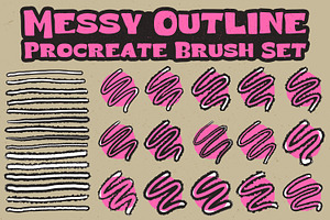 Procreate Messy Outlines Brush Set