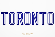 OUTLINE 99 FONT FAMILY (8 FONTS), a Font by Alphabet Agency (Thumbnail 3 of 7)