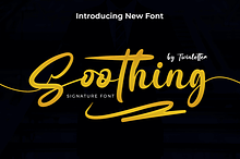 Soothing signature font