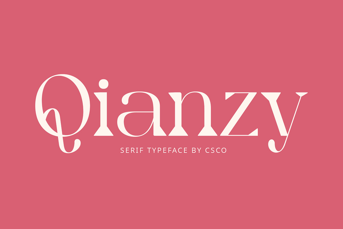 Qianzy – Elegant Font, a Serif Font by Craft Supply Co. (Photo 1 of 8)