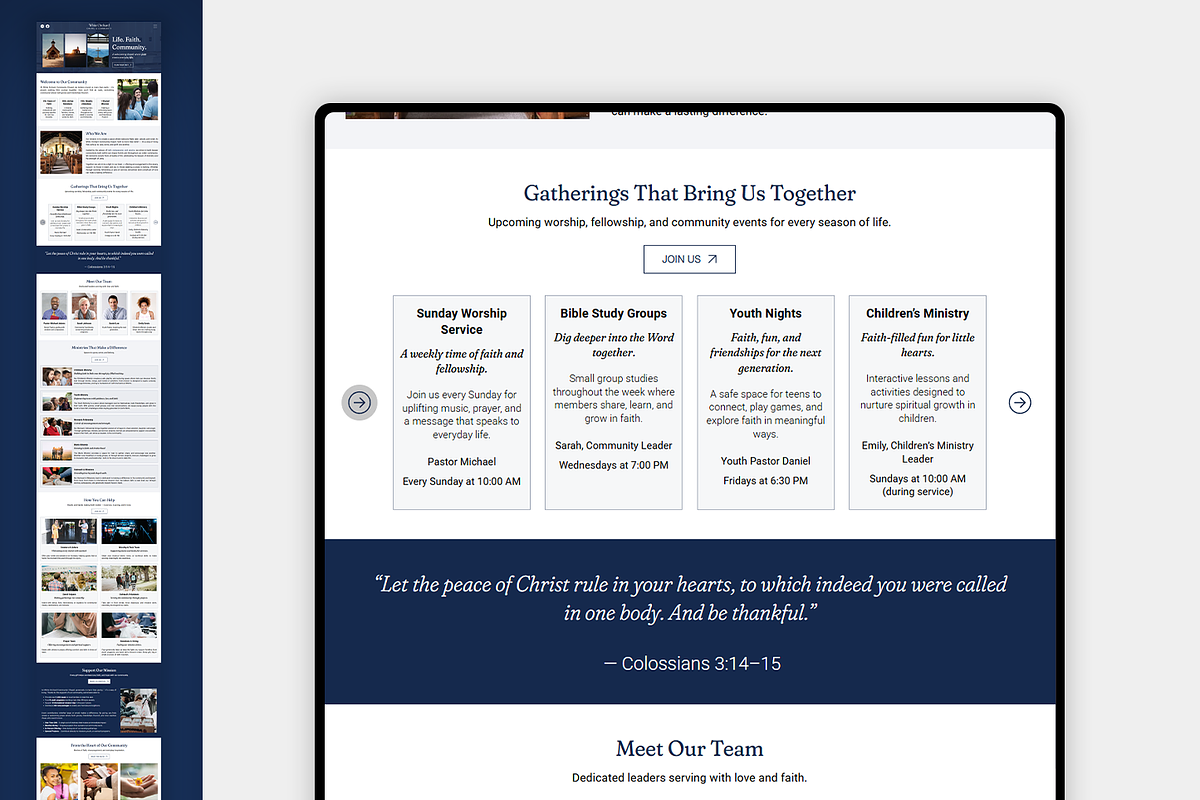 Volunteer / Religious Website preview 4