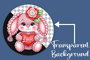 Faux Yarn Valentine Bunny Png, an Illustration by Canvas Craft (Thumbnail 2 of 6)