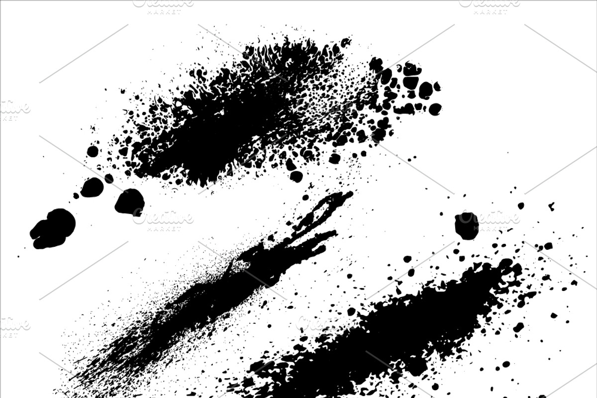 Big vector set of painted blots, a Texture Graphic by Valentain_Jevee (Photo 26 of 31)