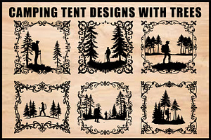 Black Camping Vector Tent, an Object Graphic by Gfx_Store