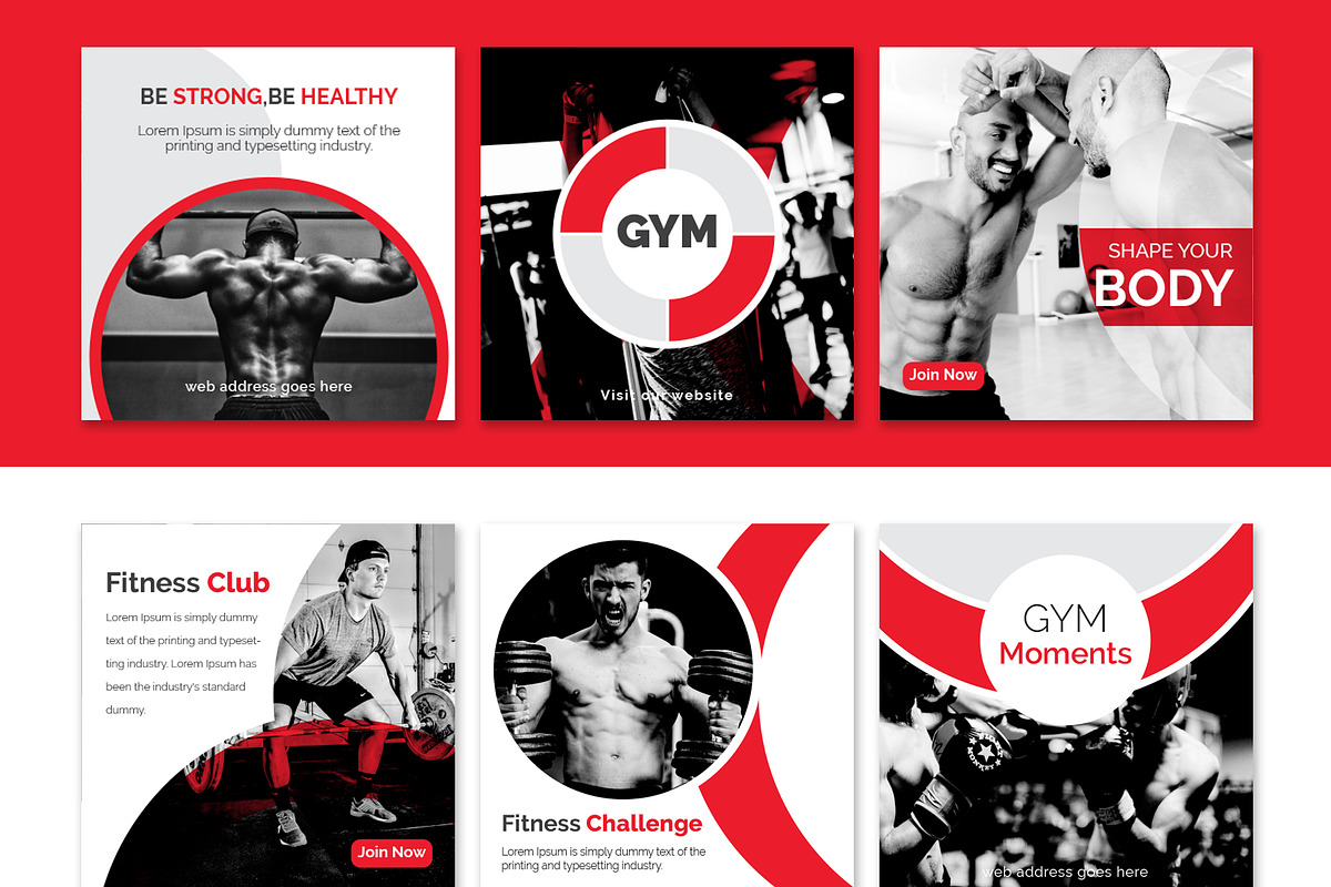 Gymnasium Social Media Pack, a Social Media Template by ZAAS (Photo 5 of 5)