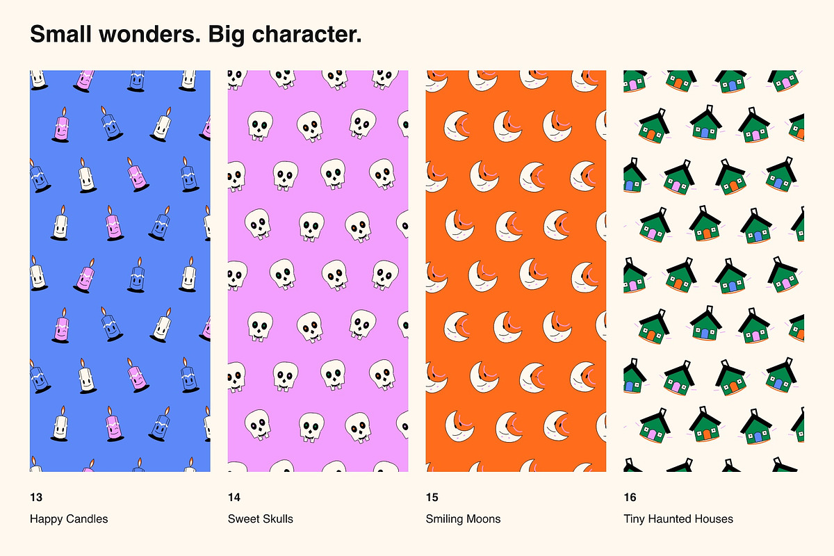 Halloween Pop - 16 Seamless Patterns, a Pattern Graphic by Oday Noon (Photo 6 of 9)