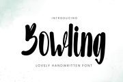 Bowling, a Handwritten Font by FreshTypeINK (Thumbnail 1 of 8)