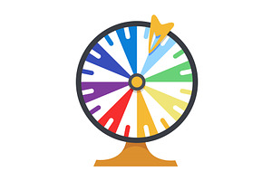 Wheel fortune. Roulette game, an Object Illustration by Things for designers