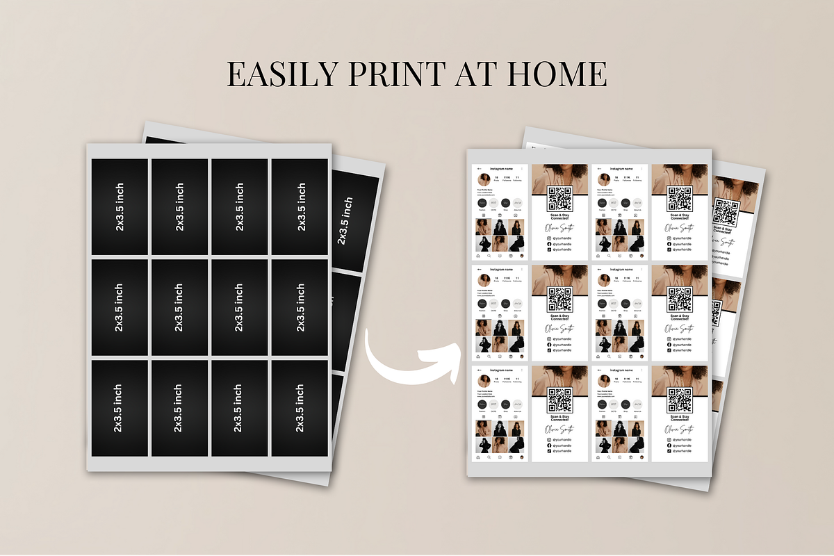 Instagram Business Card Template, a Templates & Theme by TheBohoFactory (Photo 5 of 8)