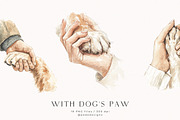 With Dogs Paw, a Person Illustration by PeDe Designs (Thumbnail 1 of 9)