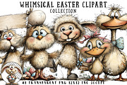Whimsical Easter Clipart, an Illustration by OK Design (Thumbnail 1 of 6)