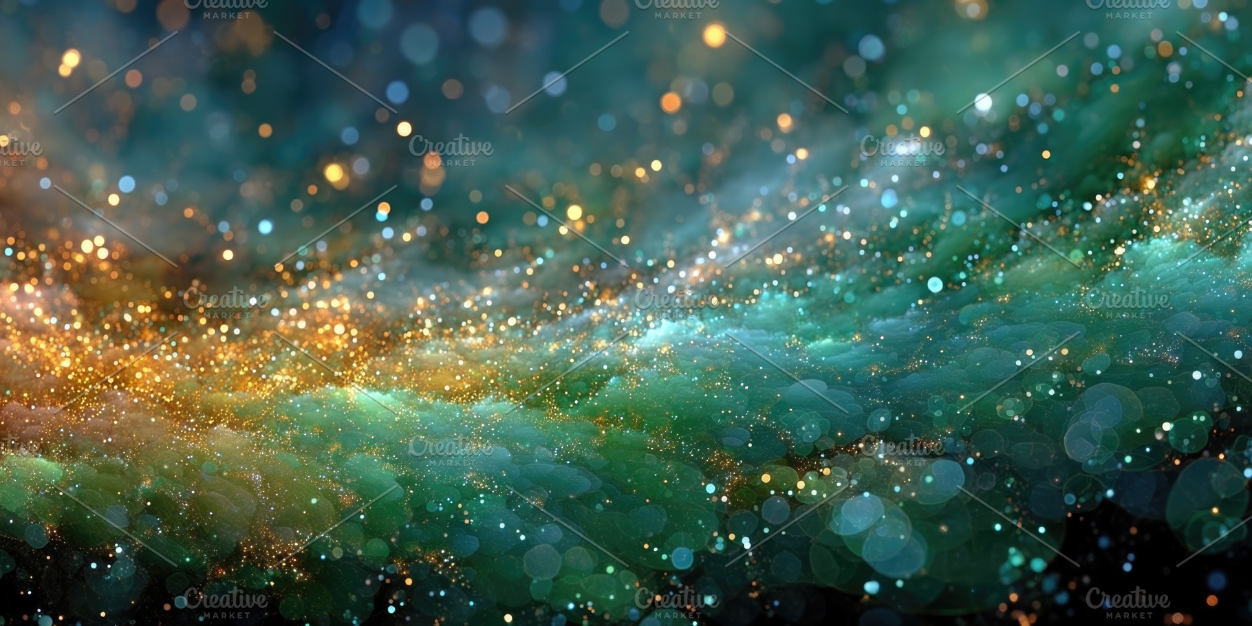Teal and Gold Abstract Bokeh Background with Sparkling Lights an, a Background Photo by José Manuel Gelpi