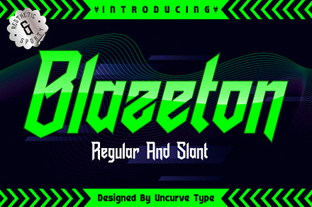 Blazeton, a Sans Serif Font by uncurve