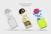 Clear Pills Bottle Mockup Set, a Packaging Mockup by Country4k (Thumbnail 2 of 4)