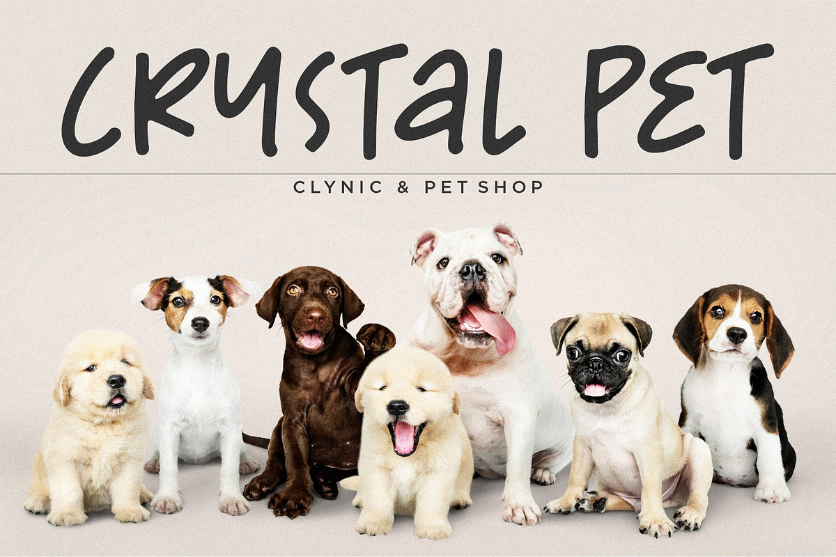 Cute Puppies - Handwritten Font, a Handwritten Font by Letterative Studio (Photo 4 of 5)