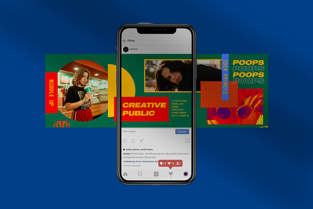 Retro-fire Puzzle Instagram Feed, a Social Media Template by Azruca (Photo 3 of 6)