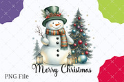 Watercolor Black Gold Christmas Snow, an Illustration by designcity5 (Thumbnail 1 of 4)