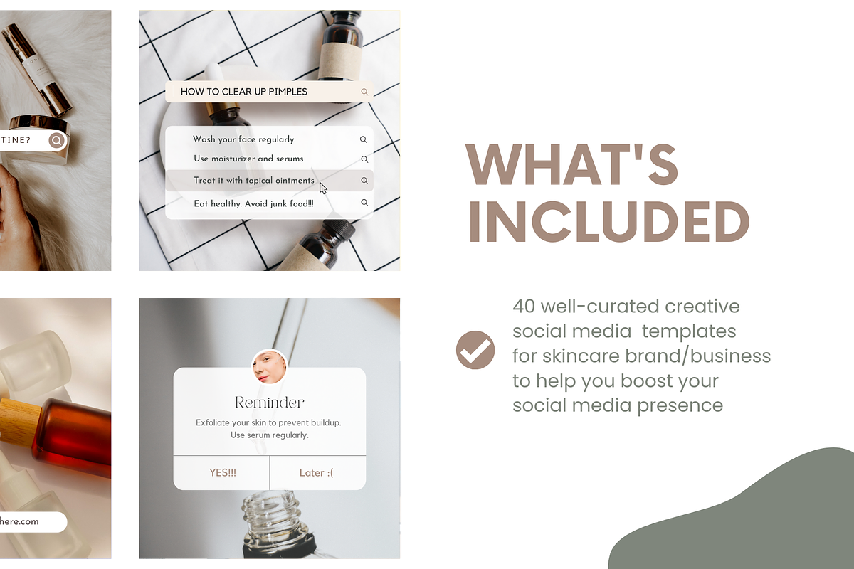Instagram Templates for Skincare, a Social Media Template by Parrot Designs (Photo 2 of 5)