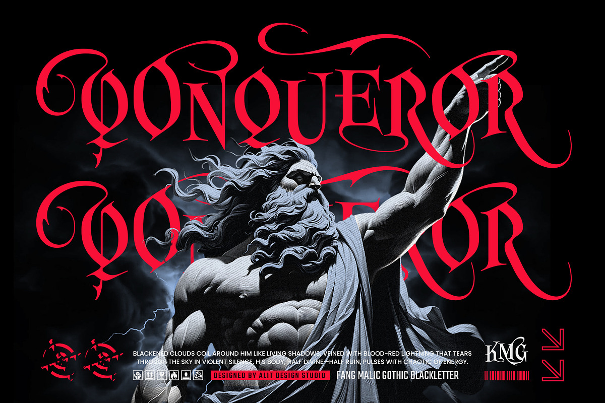 Fang Malic Typeface, a Blackletter Font by alit design (Photo 5 of 20)