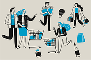 Hand drawn shopping & activities, a Person Illustration by Huza Studio (Thumbnail 2 of 9)