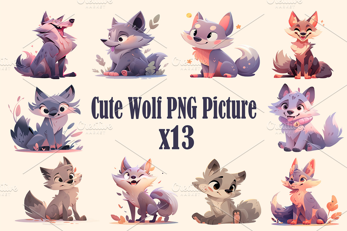 Cute animal collection 400 PNG, an Animal Illustration by DesignFolioHub (Photo 19 of 34)