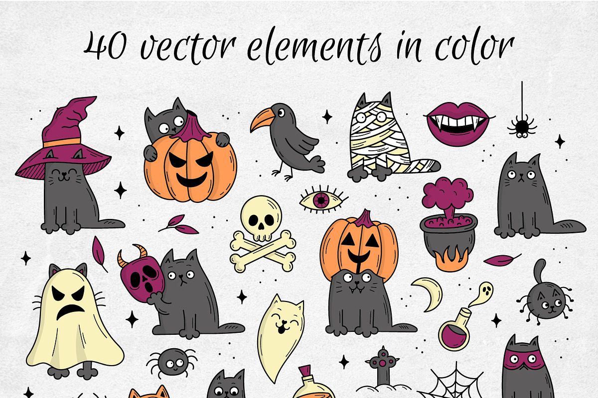 Halloween doodle collection, an Object Graphic by My May Art (Photo 2 of 11)