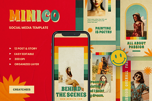 Minico Instagram Template, a Social Media Template by Creatchees.std