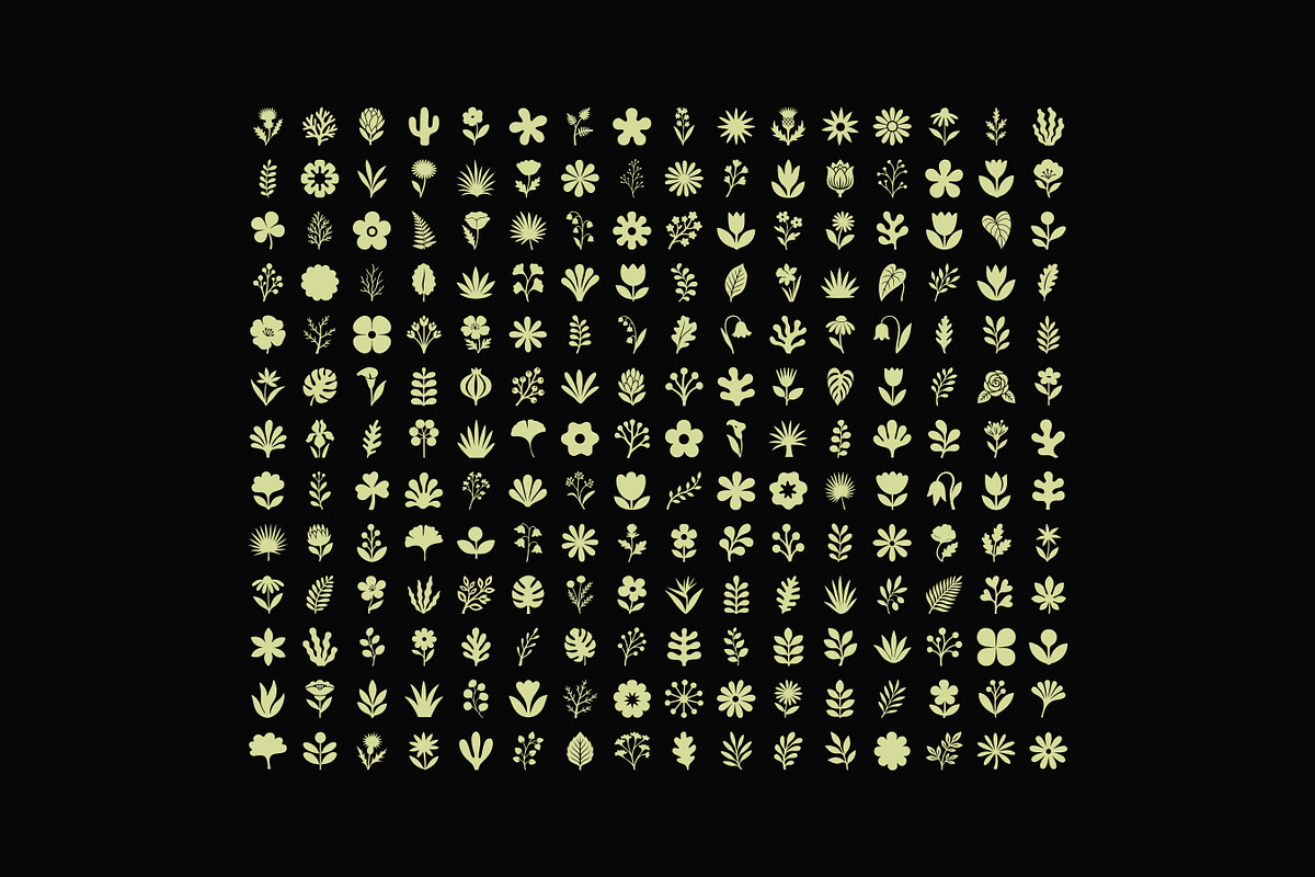 Flora Elements: 208 Botanical Shapes, an Object Graphic by pixelbuddha.net (Photo 7 of 7)