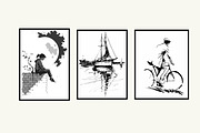 78 Minimalist Wall Art Prints, a Wallpaper Graphic by Helospace (Thumbnail 2 of 10)