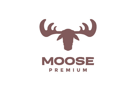 animal moose head horned strong logo, a Branding & Logo Template by devastd