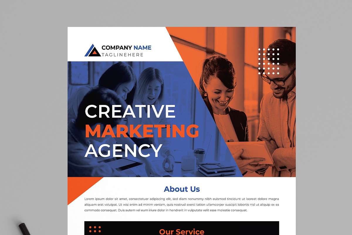 Creative Marketing Agency Flyer, a Flyer Template by MightyDesign (Photo 4 of 8)