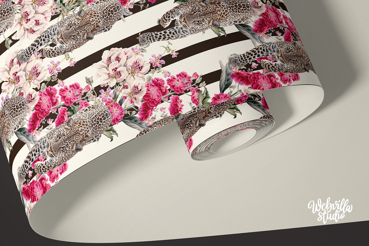 Maximalist Leopard Wallpaper, a Wallpaper Graphic by Bloomart Studio (Photo 6 of 6)