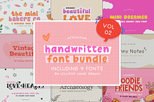 The Handwritten Font Bundle (Vol 02)
