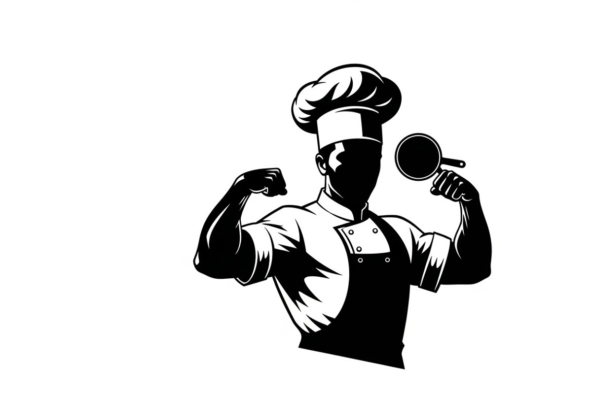 High-quality chef cooking silhouette, an Illustration by Amazin_art (Photo 25 of 31)