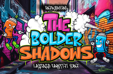The Bolder Shadows - 3d Layered Font