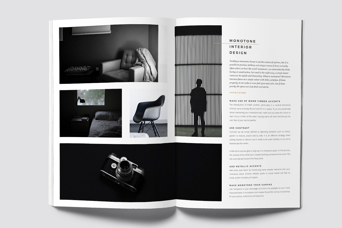 Minimal Interior Magazine, a Magazine Template by rubirubiko